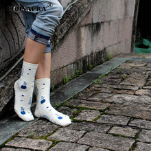 [EIOISAPRA]China National Wind Blue and White Porcelain Elegant Funny Socks Harajuku Casual Socks Women Calcetines Mujer Sokken 2024 - buy cheap