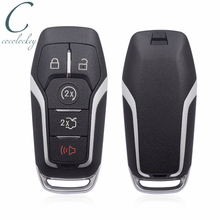 Cocolockey capa de chave de carro para substituição, para ford explore edge 5 botões chave inteligente remoto fob hu101 lâmina de linha prata 2024 - compre barato