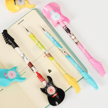 0.38mm Cute Kawaii Plastic Gel Pen Creative Guitar Novelty Pens for Kids Promotional Gift Stationery School Office Supply 2024 - buy cheap