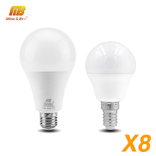 8pcs LED Lampada AC220V Light Bulb E27 E14 LED Bulb 18W 15W 12W 9W 7W 5W 3W Smart IC Chip Indoor Lighting  Ampoule Bombilla Lamp 2024 - buy cheap