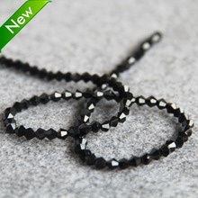 For Necklace 4mm Faceted Black AB+ Colorful Glass Crystal Beads Semi Finished Stone Balls Loose 15inch DIY Jewelry Making Design 2024 - buy cheap