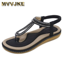 Mvjke verão sapatos femininos bohemia praia flip flops macio plana sandálias mulher casual confortável plus size 35-42 2024 - compre barato