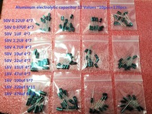 120pcs Aluminum electrolytic capacitor kits 1set of 12 values 0.22/0.47/1/2.2/4.7/10/22/33/47/100/220/470UF assortment set pack 2024 - buy cheap