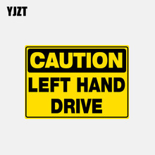 YJZT 13.4CM*9.2CM Caution Left Hand Drive Motorcycle Body Car Sticker Decal 6-2921 2024 - buy cheap