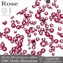 Upriver Machine Cut Round Flatback DMC Loose Rose Hotfix Rhinestones DIY Accessories 2024 - buy cheap
