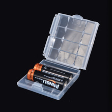 Caja de plástico transparente para pilas AA/AAA 14500, caja de almacenamiento con 4 pilas, de colores 2024 - compra barato