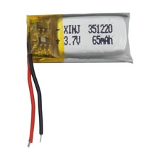 Xinj-bateria de polímero li lítio 3.7v e 65 mah para mp3, bluetooth, óculos, gravação, caneta, alto-falante, relógio inteligente 2024 - compre barato