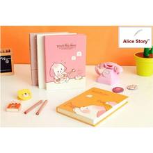 Cute Peach dog diary notebook hardcover composition book gift school stationery writting diary travel diary notepad 2024 - buy cheap