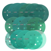 20Pcs 5 Inch 125mm 8 Holes Wet and Dry Sandpaper 60 to 2000 Grits Hook and Loop Green Film Sanding Disc PET Film Abrasive Tools 2024 - buy cheap