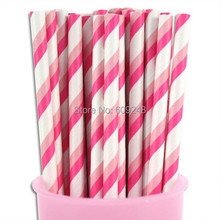 100 шт., разноцветные декоративные бумажные соломинки для напитков 2024 - купить недорого