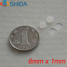 Wholesale 1000PCS 6*1mm Self Adhesive Soft Clear Anti Slip Flat Bumpers Silicone Rubber Feet Pads Sticky Silicone Shock Absorber 2024 - buy cheap