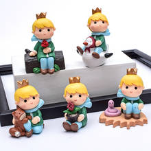 Set of 5 The Little Prince Miniatures Fairy Garden Decor Resin Figurines Cake Decoration Ornament Fox Rose Toys Gift 2024 - buy cheap
