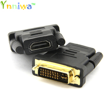 10 unids/lote caliente DVI 24 + 5 macho a HDMI compatible con convertidor hembra compatible con HDMI a DVI adaptador soporte 1080P para LCD HDTV 2024 - compra barato