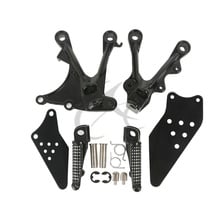 Motorcycle Front Footrest Foot Pegs Set For KAWASAKI NINJA ZX6R ZX-6R ZX636 2005-2008 2006 2007 Black Silver Matte Black 2024 - buy cheap