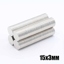 100Pcs 15x3 mm Neodymium Magnet Permanent N35 15mm x 3mm NdFeB Super Strong Powerful Magnetic Magnets Small Round Disc 2024 - buy cheap