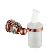FREE SHIPPING new design 24k rose GOLD Crystal  liquid soap dispenser 2024 - buy cheap