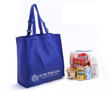 Custom Blue Color Promotional Shopping Tote Bag Handbag with Adjustable Handle Length 2024 - buy cheap
