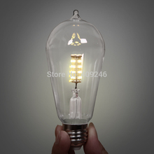 10PCS Loft E27 Edison LED SMD Bulb Lamp Light 3W Clear Glass ST58 360 Degree Warm White Cafe Bar Coffee Shop 2024 - buy cheap