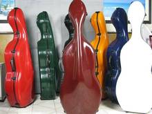 4/4 darkPurple fiberglass cello hard case w/ wheells #6728 2024 - buy cheap