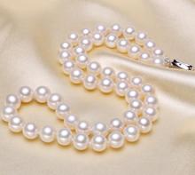 Женское Ожерелье из натурального пресноводного жемчуга на цепочке длиной до ключиц 925 с застежкой возле ее матери 2024 - купить недорого