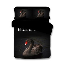 Black Swan Bedding Set Twin Full Queen Super King Size Single Double Bedding Duvet Cover with Pillow Case 2024 - buy cheap