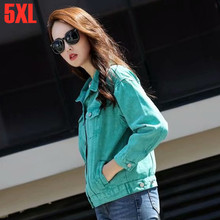 Jaqueta jeans feminina plus size, rosa, cor sólida, outono, vintage, lapela, casaco, roupa de rua 2024 - compre barato