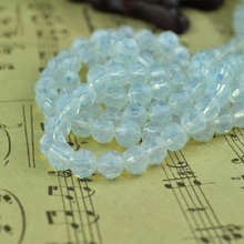 8mm 70pcs Opal White Color Round Ball Faceted Crystal Loose Spacer Beads DIY Crystal Glass Beads for Jewelry Making Materials 2024 - buy cheap