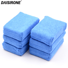 6PCS Microfiber Applicators Sponges Cloths Microfibre Wax Polishing Car Detailing Wash Apply Remover Buff Pads Blue 2024 - buy cheap