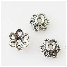 Fashion 90Pcs Tibetan Silver Color 6Leaf - Flower End Bead Caps Connectors 6mm 2024 - buy cheap