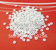100pcs/lot 925 Solid Silver Spacer Beads 4mm 925 Silver Findings FIT DIY 925 silver jewelry 2024 - buy cheap