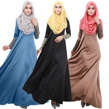 Новое платье с аппликацией Jilbabs и Abayas Caftan Arab Garment Abaya, Турция, мусульманское женское платье на Ближнем Востоке, модное платье большого размера 2024 - купить недорого