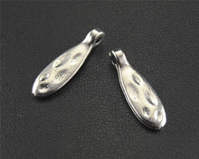 30 шт. Серебристый Овальный кулон в форме капли DIY ожерелье браслет результаты 4x20 мм A1490 2024 - купить недорого