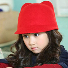 Fashion Unisex Kids Hat Girl Boys Spring Cat Ear Children Cap Derby Cat Fe Hats For Girls Hot 2024 - buy cheap