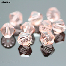 Isywaka 38pcs Pink Color 8mm Bicone Austria Crystal Beads charm Glass Beads Loose Spacer Bead for DIY Jewelry Making 2024 - buy cheap