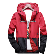 New Spring Autumn Bomber Hooded Jacket Men Casual Slim Patchwork Windbreaker Coat Brand Clothing Jacket Male Outwear Zipper Thin 2024 - buy cheap