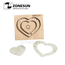 ZONESUN Heart-shape cutting die bag accessory decoration punching tool for key fob die cutting machine DIY handicraft cutter 2024 - buy cheap