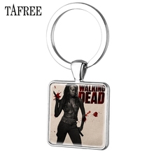 TAFREE-Llavero cuadrado de la película The Walking Dead, clásico, Punk, Keep Calm And Kill Zombies, llavero con colgantes, joyería QF177 2024 - compra barato