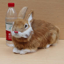 big lovely simulation rabbit toy polyethylene & furs yellow rabbit model about 34x15x22cm 1690 2024 - buy cheap