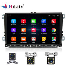 Hikity 9" 2 Din Car Radio Android GPS Navigation Multimedia player for VW Passat Golf MK6 Jetta POLO Touran Seat WIFI Free map 2024 - buy cheap