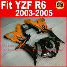 Motomarts-kit de carenagem de fábrica com conjunto de peças para yamaha 2003, 2004, 2005, r6, preto, laranja, yzf, r6, 03, 04, 05 2024 - compre barato