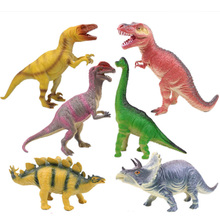 Figuras de acción de dinosaurios para niños, juguetes coleccionables de PVC de goma suave, con sonido 2024 - compra barato