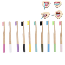 10 Colors Bamboo Toothbrush Wholesale Natural Low-carbon Eco-friendly Soft Bristle Toothbrush Oral Care 2024 - buy cheap