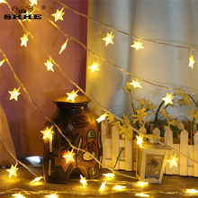 Battery Operated String Lights 2.5M 20 LED Star Fairy Lights for Bedroom Garden Christmas Wedding Party Holiday Decoration 2024 - buy cheap