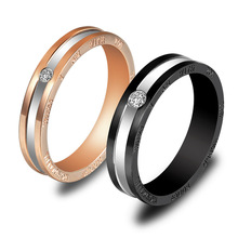 Classic Wedding Ring For Women Men Gold Color Stainless Steel Couple Ring For Engagement Jewelry 2024 - buy cheap