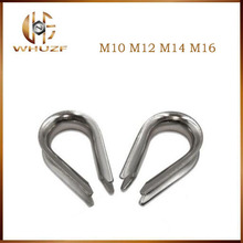 M10 m12 m14 m16 304 fio de aço inoxidável corda braçadeira dedal triângulo anel wirerope cabo 2024 - compre barato