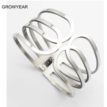 Pulseiras femininas de metal, acessórios para pulseiras abertas, 1 peça 2024 - compre barato