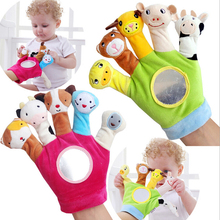 Glove Cartoon Animal Finger Plush Toys On Fingers Biological Children Baby Doll Kids Educational Hand Puppets Toy 2024 - buy cheap