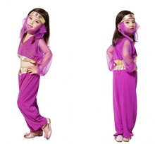 Fantasia infantil para halloween, cosplay da arábia, vestido de princesa + calça + chapéu, roupas de festa para meninas 16 2024 - compre barato
