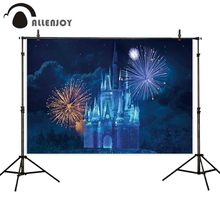 Allenjoy castle photography backdrop night fireworks fairy tale princess background photobooth studio shoot prop decor banner 2024 - buy cheap