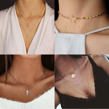 Tenande nueva moda clavícula cadena triángulos pájaros Cruz collares de perlas simuladas colgantes para mujeres joyas del club nocturno Bijoux 2024 - compra barato